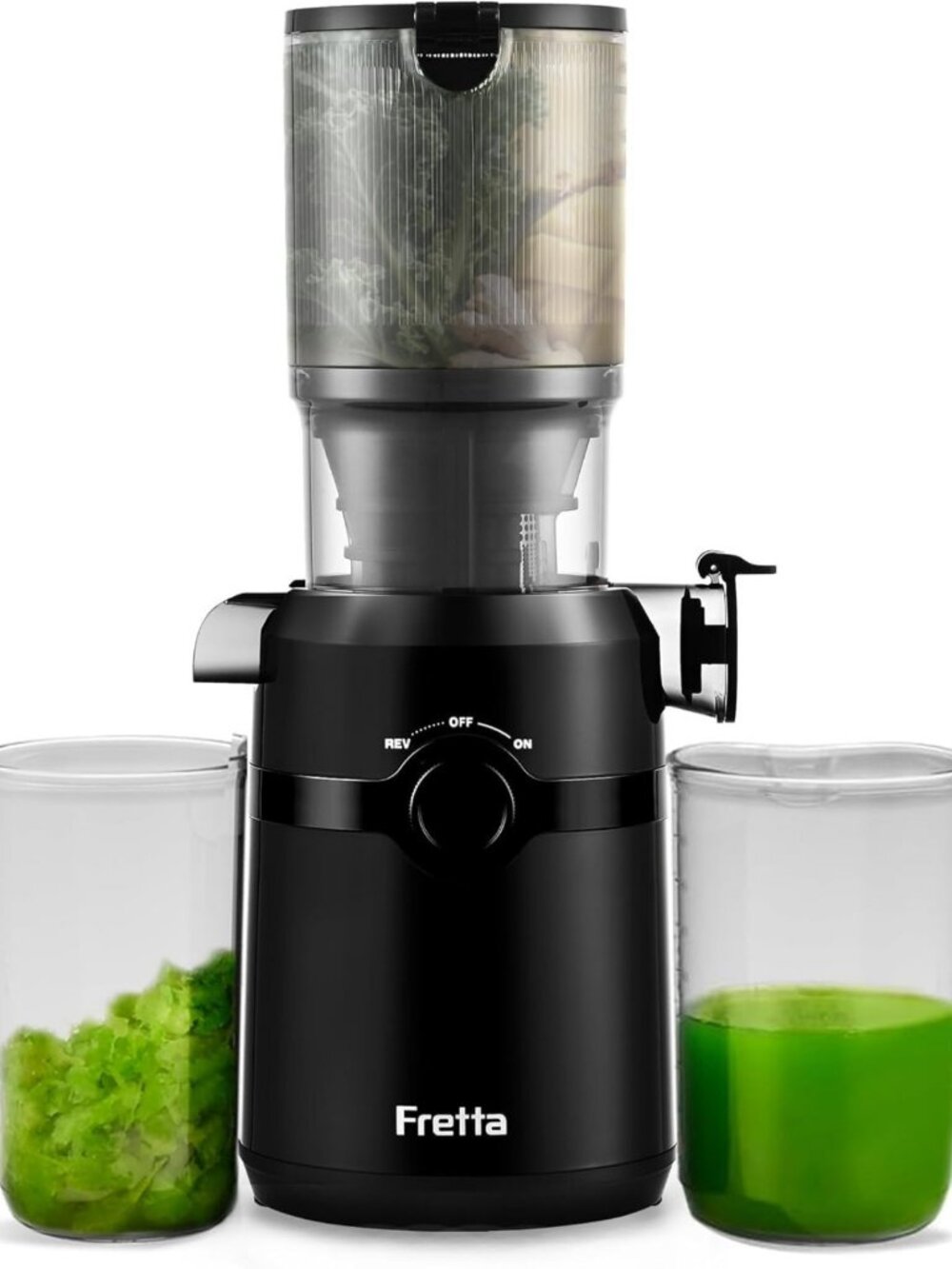 Cold Press Juicer with Wide Mouth Chute, Easy to Clean, Fits Whole Fruits